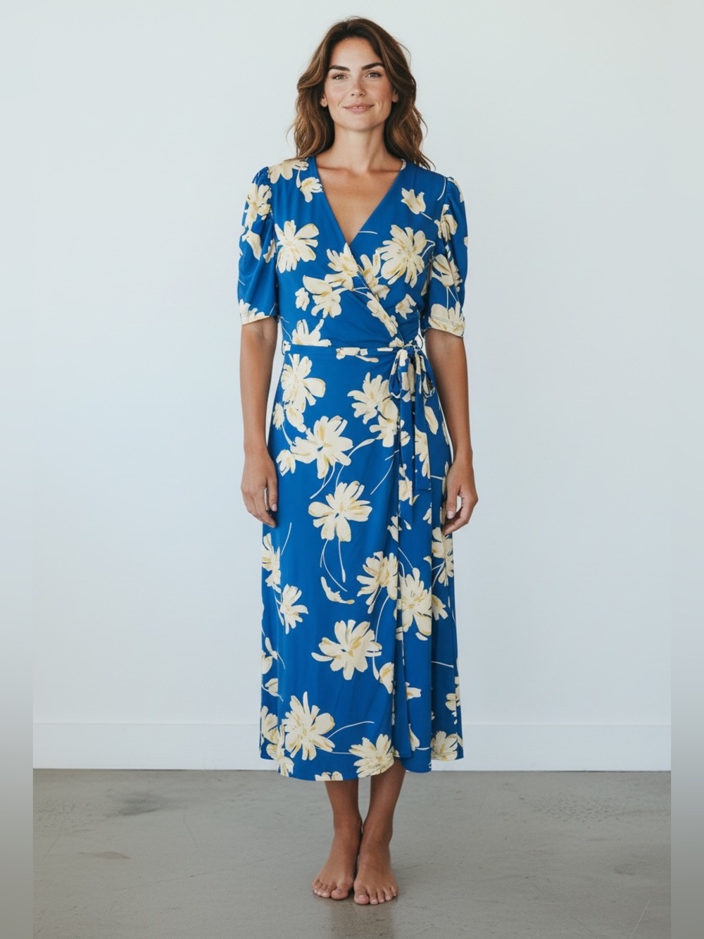 Tommy Hilfiger gorgeous floral blue dress Sz 10 BNWOT zip closure in back